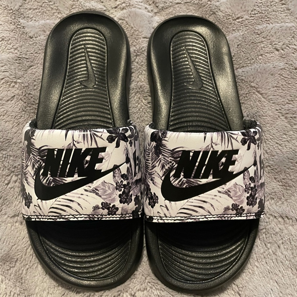 Nike floral slides